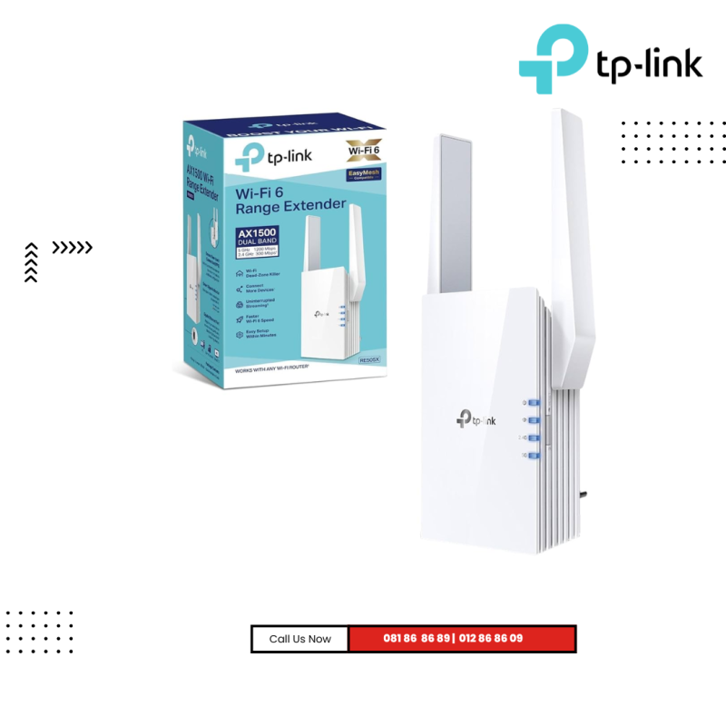 Range Extenders  | TP-Link  AX1500 Wi-Fi 6 (RE505X)