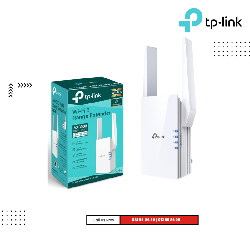 Range Extenders | TP-Link AX3000 Mesh WiFi 6 (RE705X)