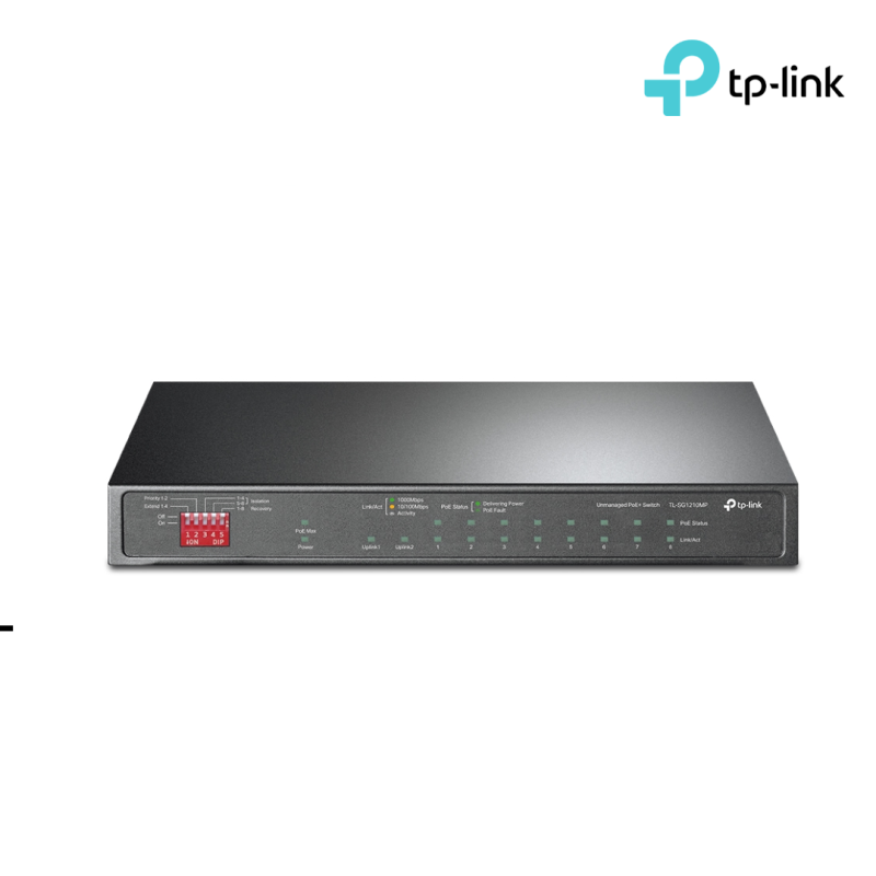 Switch TP-LINK | 10-Port Gigabit Desktop Switch with 8-Port PoE+ ( TL-SG1210MP )