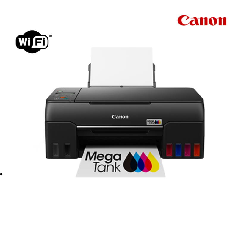 Printer  Color | Canon PIXMA G670 - 6-Colour (Print, Scan, Copy) A4 Wi-Fi, Upto 3.9ipm Ink-GI-73