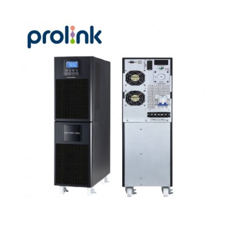 UPS Prolink | 10KVA Online -PRO810-QS, LCD, Terminal, USB, RS232 port, PF1.0 (battery 9AHx20)