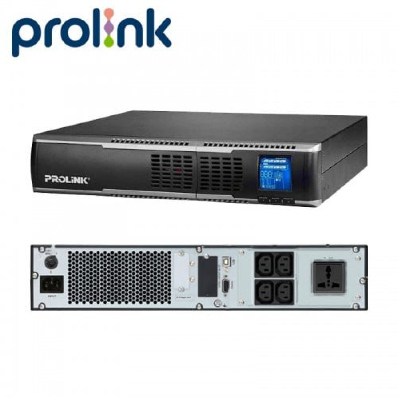 UPS Prolink  | 1KVA -PRO901-ERS, Rack mount, LCD, 4xIEC & 1U, USB, RS232, PF0.9 -(battery 9AHx2)