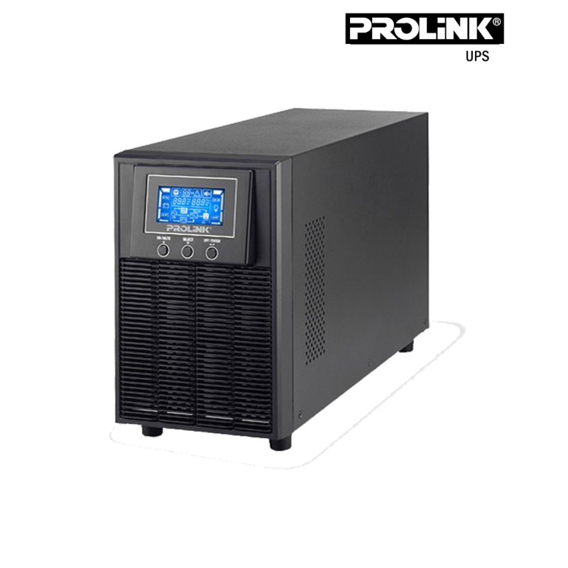 UPS Prolink  | 2KVA​ [ PRO802-ES, LCD, 8xIEC, USB, RS232 port, PF0.9  ] (battery 7AHx6)​